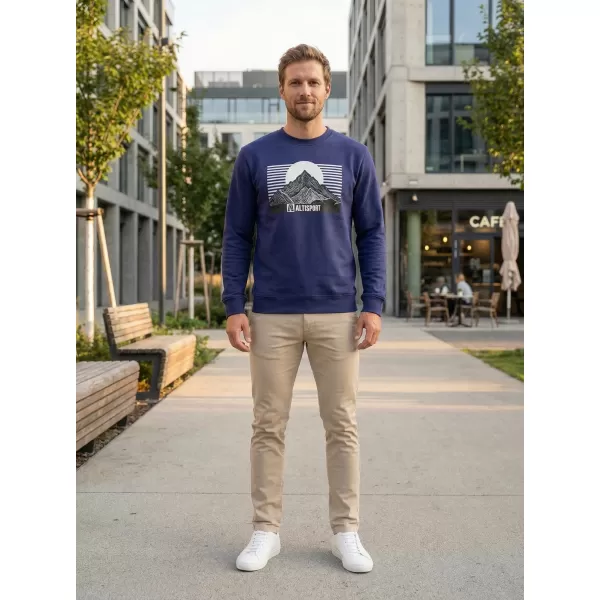  Moški pulover ALTISPORT ALM188406 POLNOČNO MODRA 