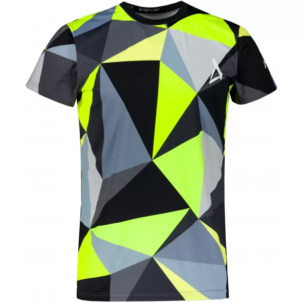  Moška funkcionalna t -majica Premium Plus ALTISPORT VOJ/ALM007TR02 ČRNA/FLUO RUMENA 