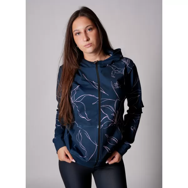  Ženski vrhunski funkcionalni pulover z zadrgo ALTISPORT VOJ/ALW100MI02 TEMNO MODRA/ROZA 