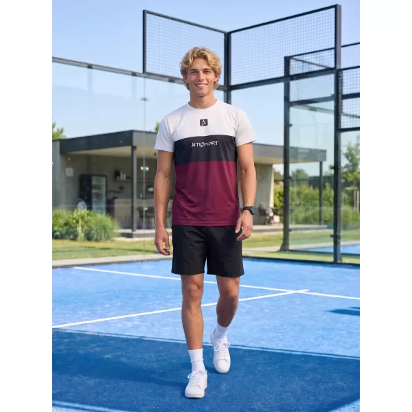  Moška premium plus funkcionalna majica s kratkimi rokavi ALTISPORT VOJ/ALM051TR02 BORDO 