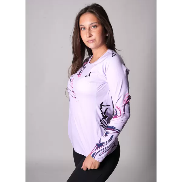  Ženska premium funkcionalna majica z dolgimi rokavi ALTISPORT VOJ/ALW064TR03 LILA 