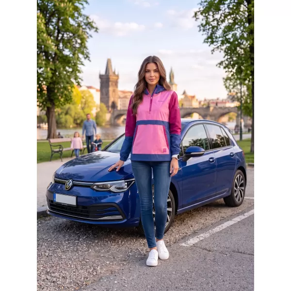  Ženska jakna ALTISPORT ELENE ROZA/BORDO 