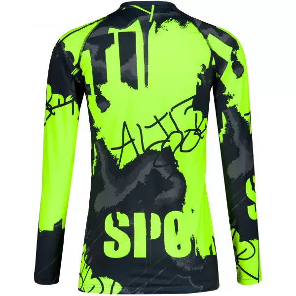  Ženska premium funkcionalna majica z dolgimi rokavi ALTISPORT VOJ/ALW076TR03 ČRNA/FLUO RUMENA 