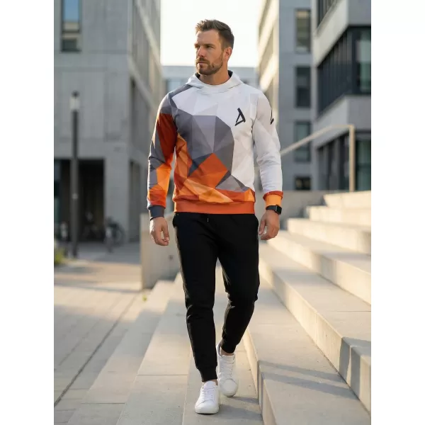  Moška funkcionalna trenirka Premium ALTISPORT VOJ/ALM007MI01 ORANŽNA/SIVA 
