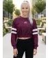 Ženska funkcionalna premium skrajšana jopica ALTISPORT VOJ/ALW096MI08 BORDO