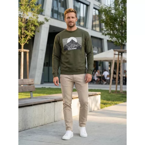  Moški pulover ALTISPORT ALM188406 VOJAŠKI 