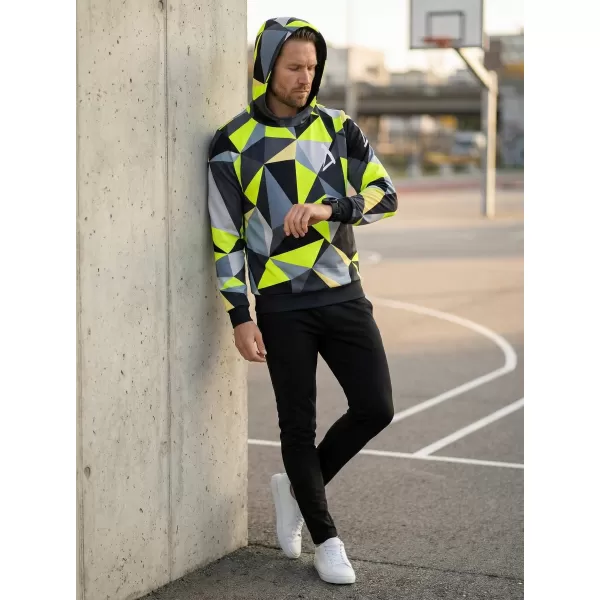  Moška funkcionalna trenirka Premium ALTISPORT VOJ/ALM007MI01 ČRNA/FLUO RUMENA 