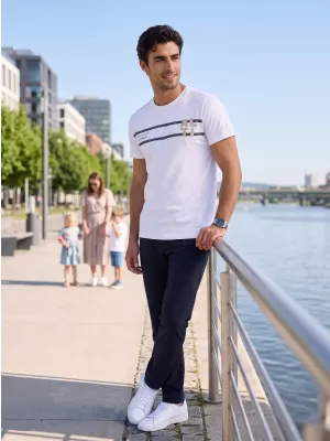 Moška majica s kratkimi rokavi ALTISPORT EBEN BELA