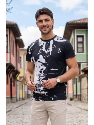 Moška premium plus funkcionalna majica s kratkimi rokavi ALTISPORT VOJ/ALM057TR02 ČRNA