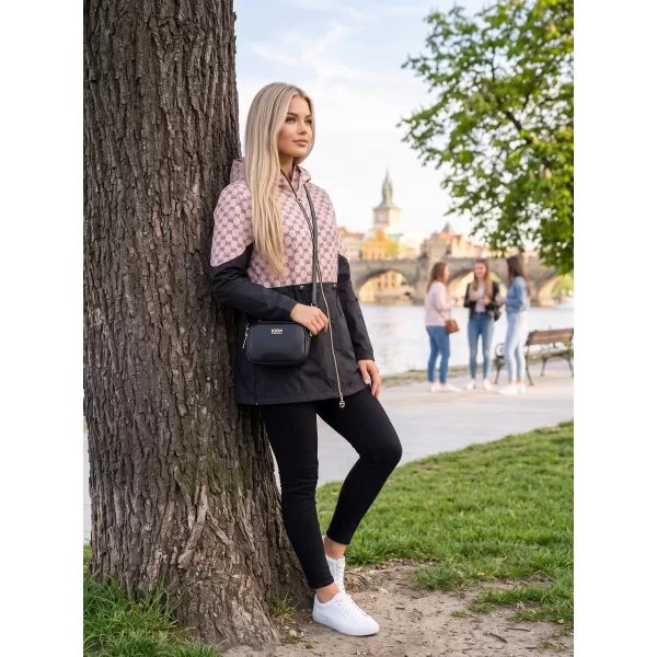  Ženski plašč KIXMI UNNI SVETLO BEŽ/ČRNA 