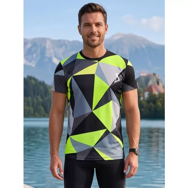  Moška funkcionalna t -majica Premium Plus ALTISPORT VOJ/ALM007TR02 ČRNA/FLUO RUMENA 