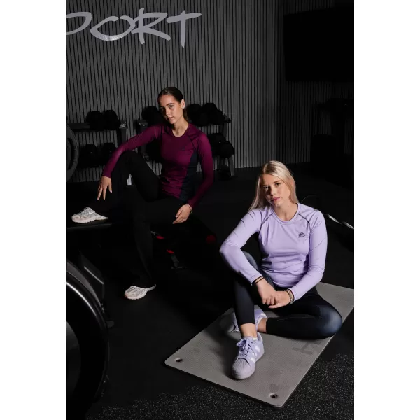  Ženska premium funkcionalna majica z dolgimi rokavi ALTISPORT VOJ/ALW078TR03 LILA 