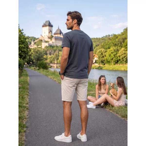  Moška majica s kratkimi rokavi ALTISPORT EBEN TEMNO SIVA 