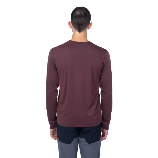  Moška T -majica z dolgim ​​rokavom HANNAH BINE L/S RDEČI MAHAGONI 