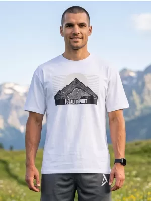 Moška majica s kratkimi rokavi ALTISPORT ALM188812 BELA