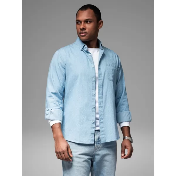  Srajca OMBRE OM-SHDS-0179 SVETLO MODRA 