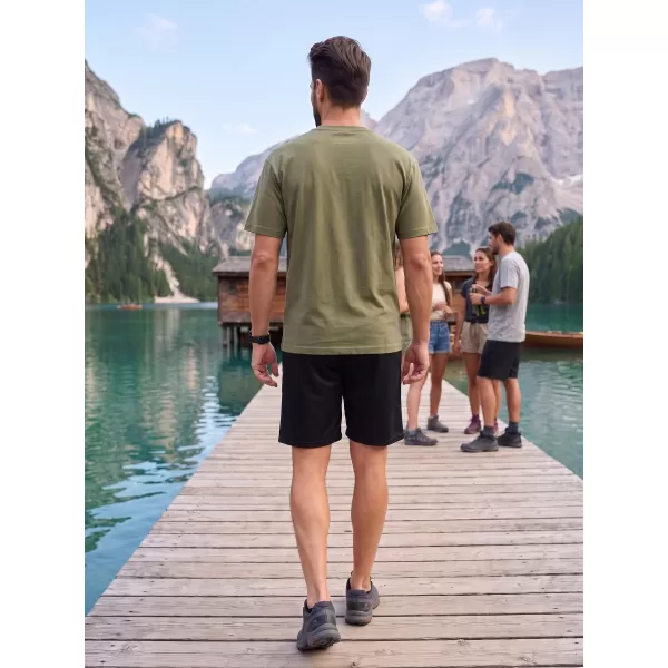  Moška majica s kratkimi rokavi ALTISPORT ALM188812 KAKI 