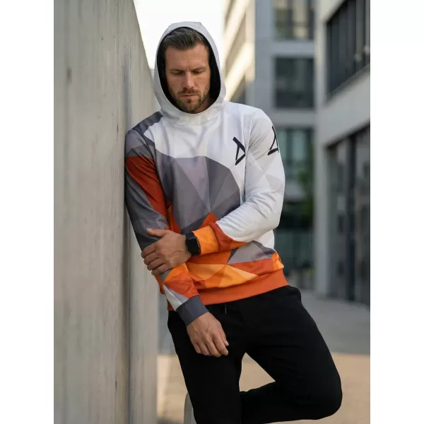  Moška funkcionalna trenirka Premium ALTISPORT VOJ/ALM007MI01 ORANŽNA/SIVA 