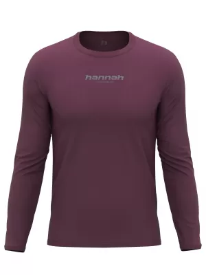 Moška T -majica z dolgim ​​rokavom HANNAH BINE L/S RDEČI MAHAGONI