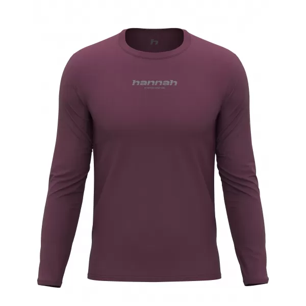  Moška T -majica z dolgim ​​rokavom HANNAH BINE L/S RDEČI MAHAGONI 