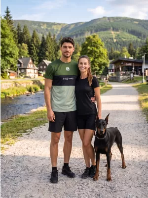 Moška premium plus funkcionalna majica s kratkimi rokavi ALTISPORT VOJ/ALM051TR02 KAKI