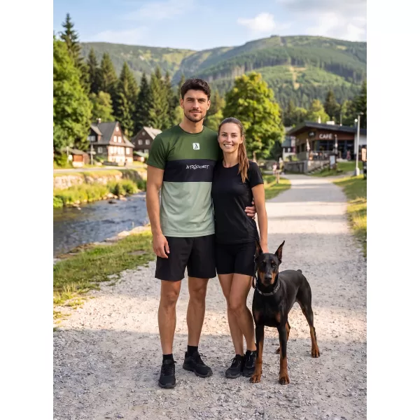 Moška premium plus funkcionalna majica s kratkimi rokavi ALTISPORT VOJ/ALM051TR02 KAKI 