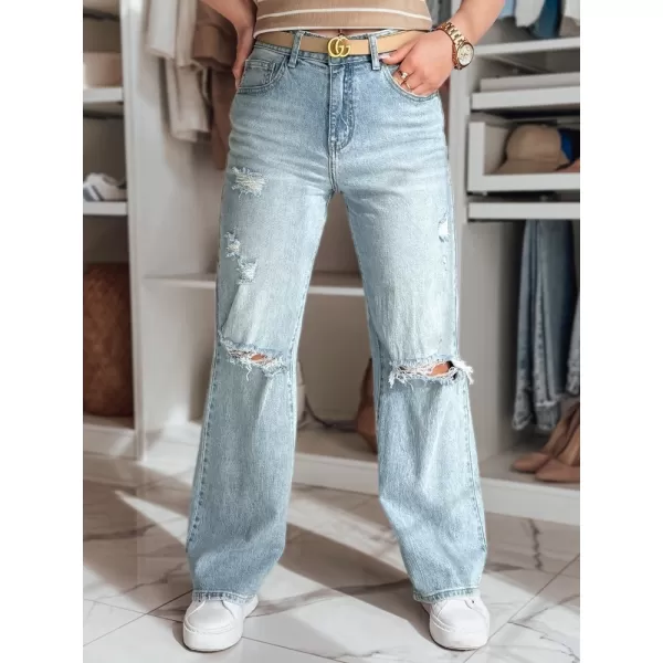  Ženske hlače DSTREET STYLLEG UY2491 MODRO 