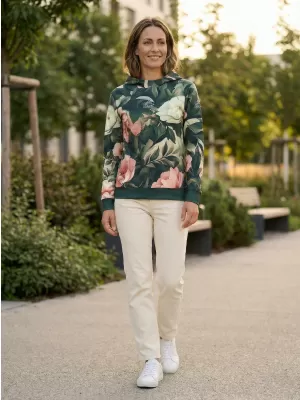Ženski vrhunski funkcionalni pulover ALTISPORT VOJ/ALW097MI01 ROZA CVETOVI