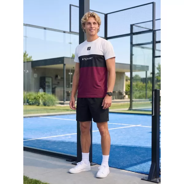  Moška premium plus funkcionalna majica s kratkimi rokavi ALTISPORT VOJ/ALM051TR02 BORDO 