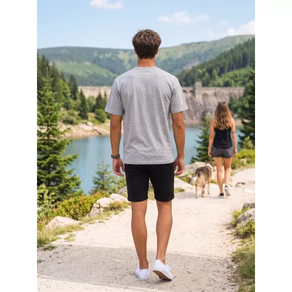  Moška majica s kratkimi rokavi ALTISPORT ALM188812 TEMNO SIVI POUDARKI 