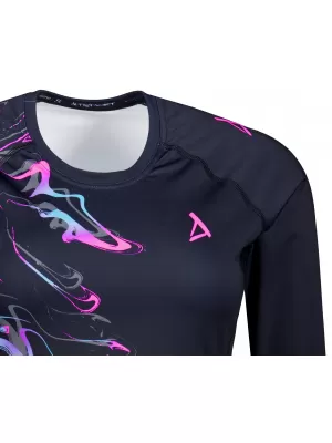 Ženska premium funkcionalna majica z dolgimi rokavi ALTISPORT VOJ/ALW064TR03 ČRNO ROZA