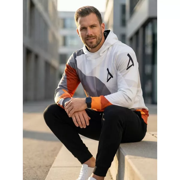  Moška funkcionalna trenirka Premium ALTISPORT VOJ/ALM007MI01 ORANŽNA/SIVA 