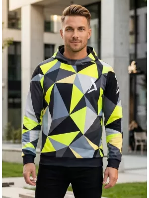 Moška funkcionalna trenirka Premium ALTISPORT VOJ/ALM007MI01 ČRNA/FLUO RUMENA