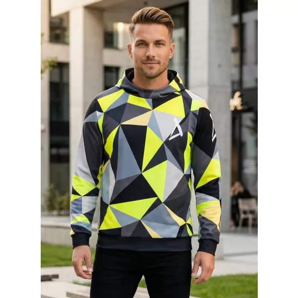  Moška funkcionalna trenirka Premium ALTISPORT VOJ/ALM007MI01 ČRNA/FLUO RUMENA 