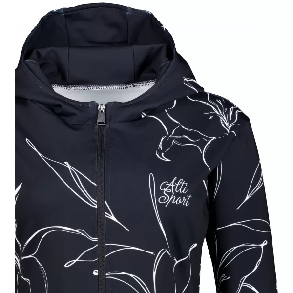 Ženski vrhunski funkcionalni pulover z zadrgo ALTISPORT VOJ/ALW100MI02 ČRNA 