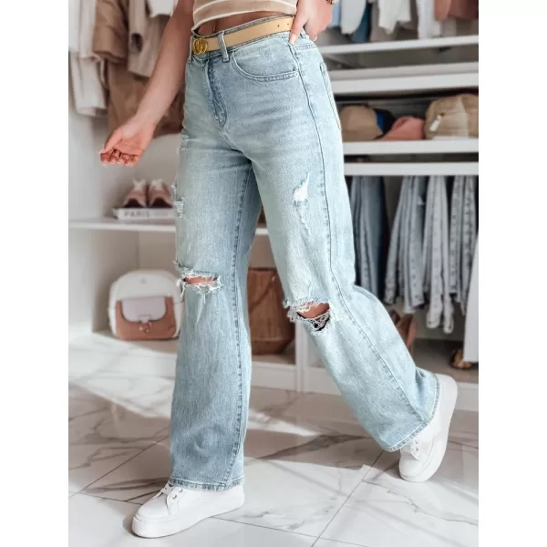  Ženske hlače DSTREET STYLLEG UY2491 MODRO 