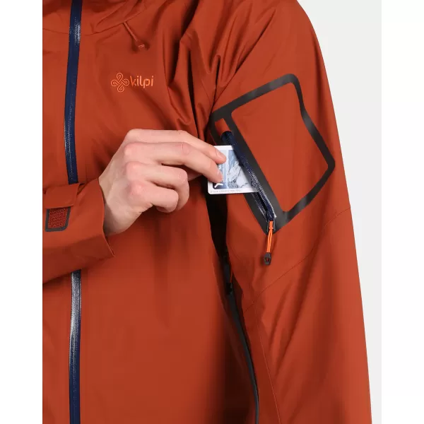  Moška hardshell jakna KILPI MAMBA-M YM0101KI RJAVA 