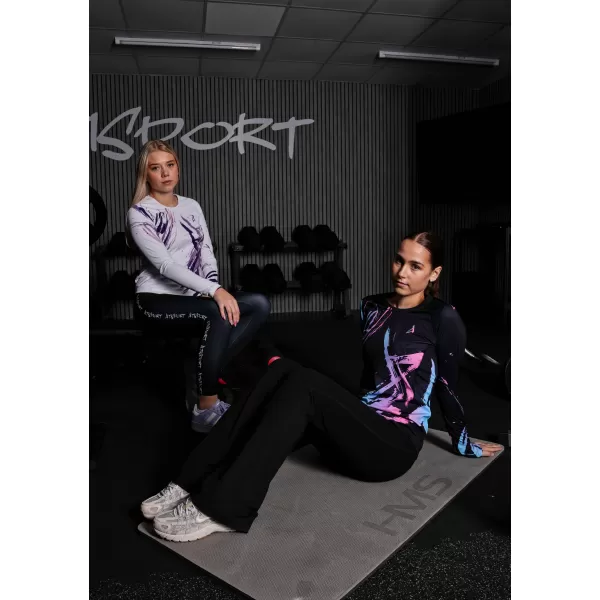  Ženska premium funkcionalna majica z dolgimi rokavi ALTISPORT VOJ/ALW074TR03 BELA/VIJOLIČNA 