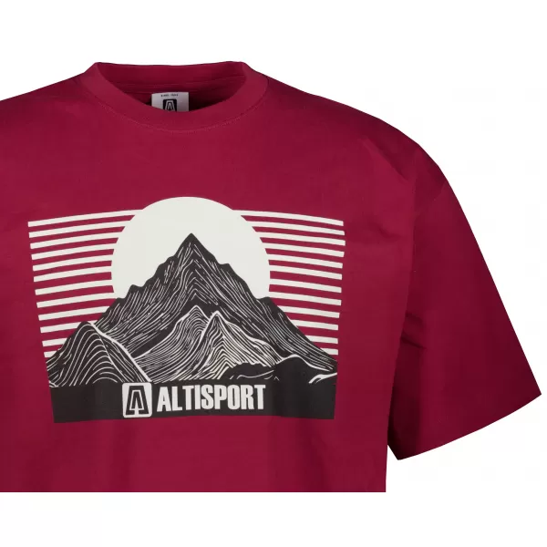  Moška majica s kratkimi rokavi ALTISPORT ALM188812 GRANAT 