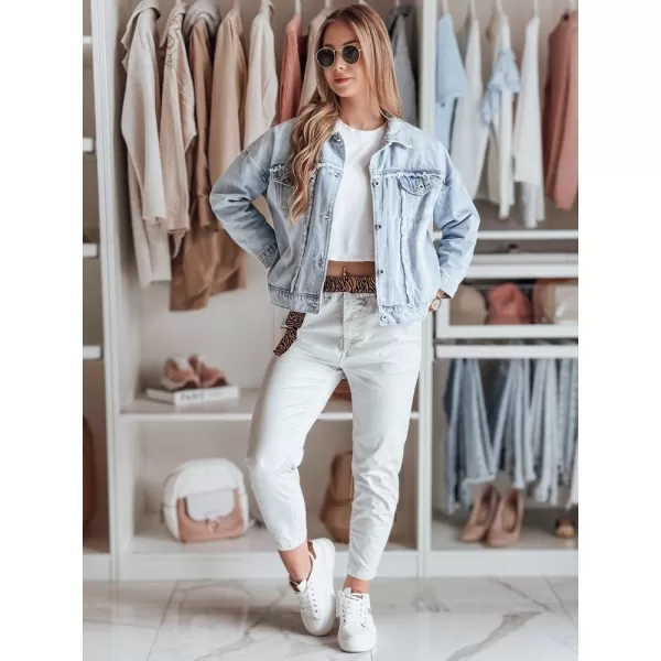  Ženske hlače DSTREET MADELINA UY2625 SVETLO SIVA 