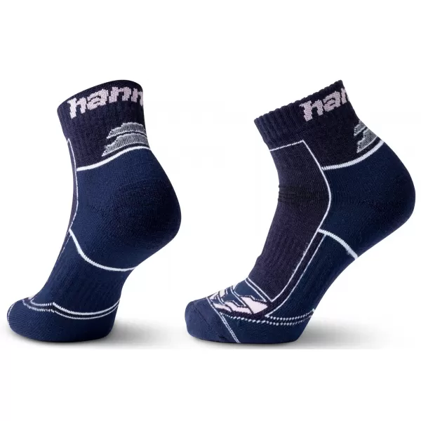  Ženske nogavice HANNAH WALK LITE W II TEMNO MODRA/ROZA 