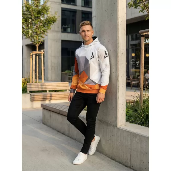  Moška funkcionalna trenirka Premium ALTISPORT VOJ/ALM007MI01 ORANŽNA/SIVA 