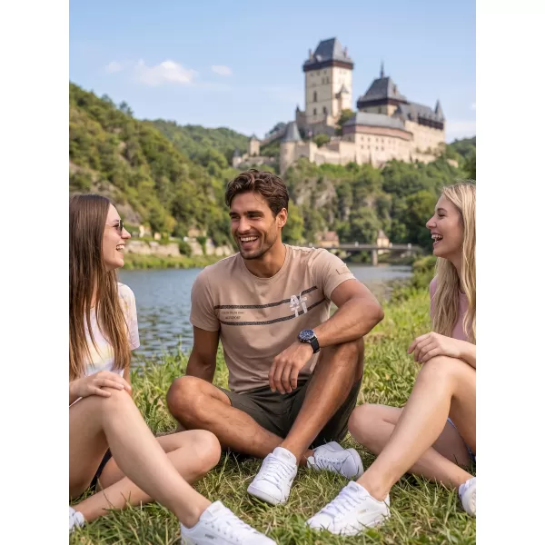  Moška majica s kratkimi rokavi ALTISPORT EBEN BEŽ 