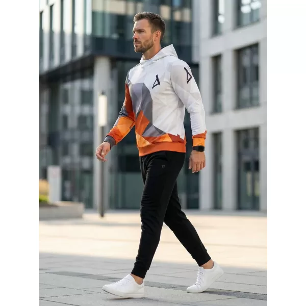  Moška funkcionalna trenirka Premium ALTISPORT VOJ/ALM007MI01 ORANŽNA/SIVA 