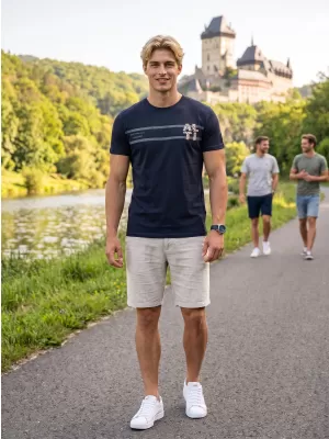 Moška majica s kratkimi rokavi ALTISPORT EBEN ČRNA