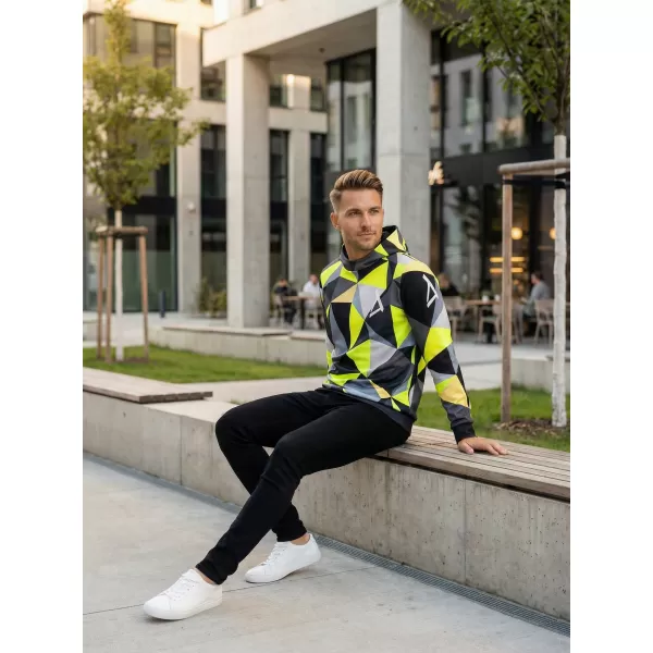 Moška funkcionalna trenirka Premium ALTISPORT VOJ/ALM007MI01 ČRNA/FLUO RUMENA 