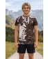 Moška premium plus funkcionalna majica s kratkimi rokavi ALTISPORT VOJ/ALM057TR02 RJAVA