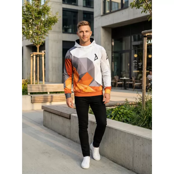  Moška funkcionalna trenirka Premium ALTISPORT VOJ/ALM007MI01 ORANŽNA/SIVA 