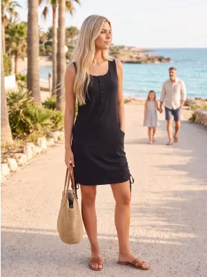 Obleka ALTISPORT ELENA ČRNA