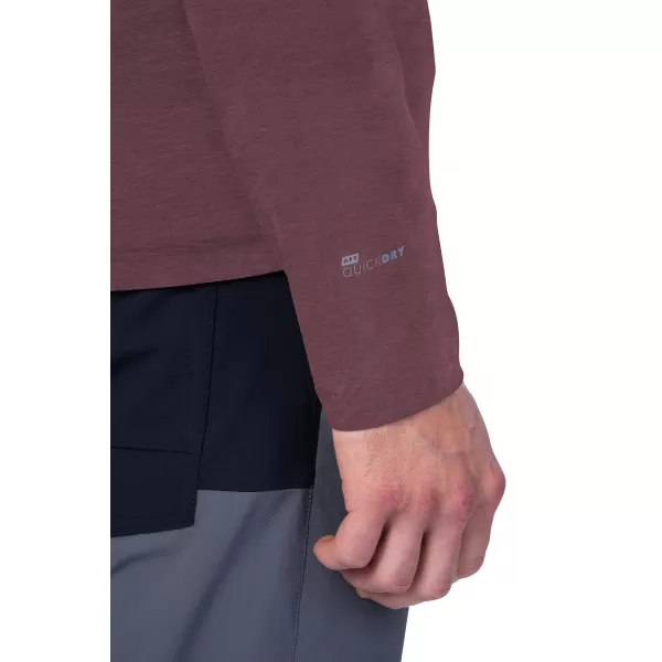  Moška T -majica z dolgim ​​rokavom HANNAH BINE L/S RDEČI MAHAGONI 